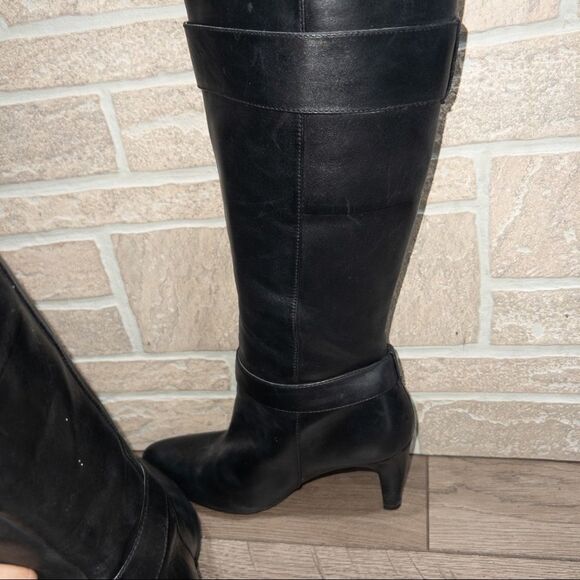 Ecco Black Moto Buckle Heeled Boots Size 36 - Picture 4 of 6